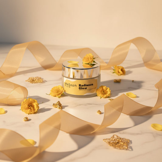 Radiance Glow with golden silk and flowers