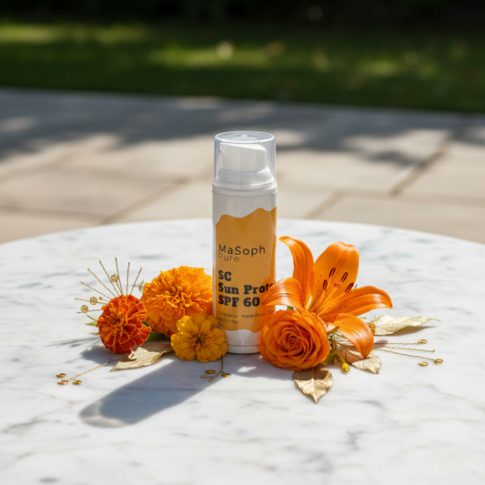 Orange Flowers & Golden Accents