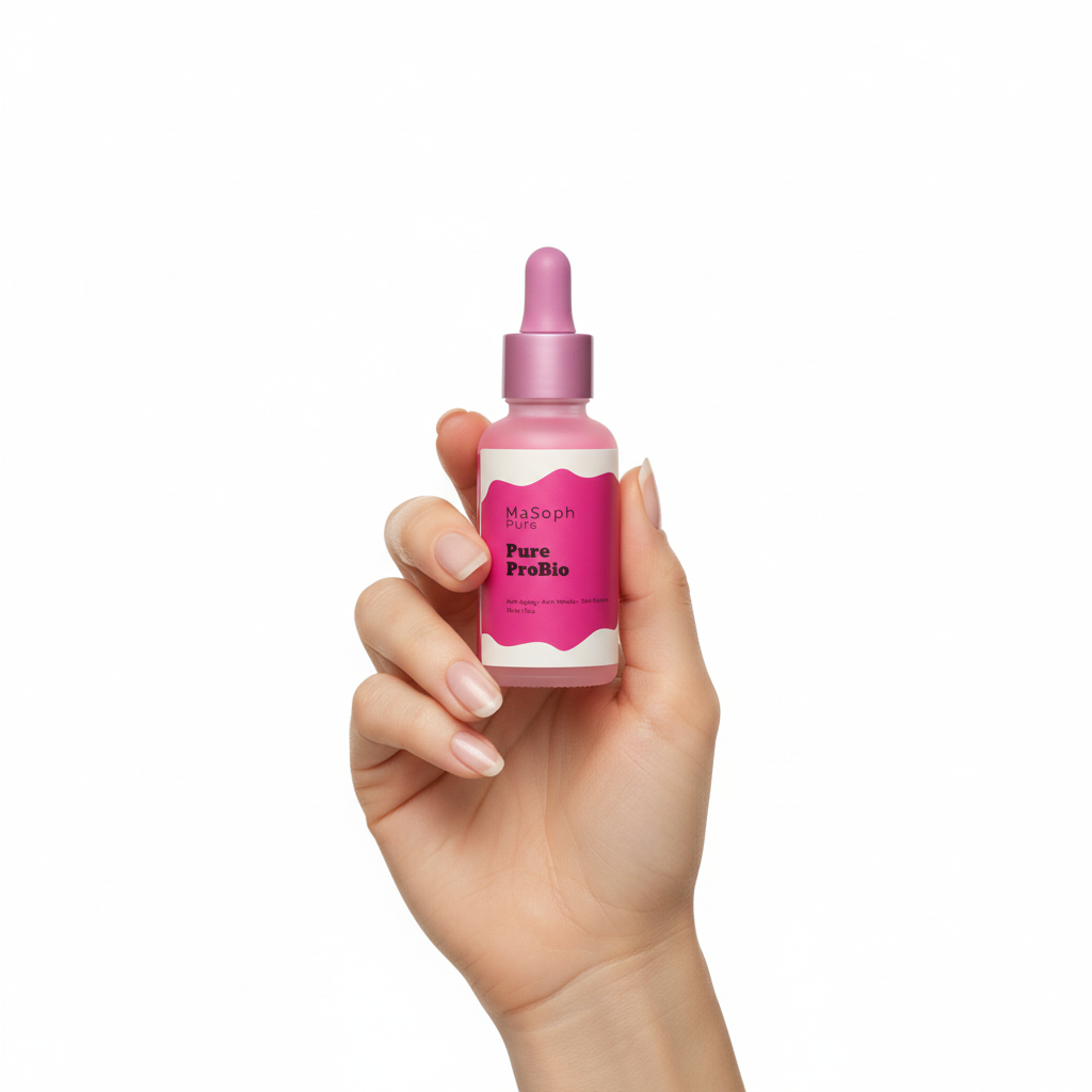 Pure ProBio serum held in hand