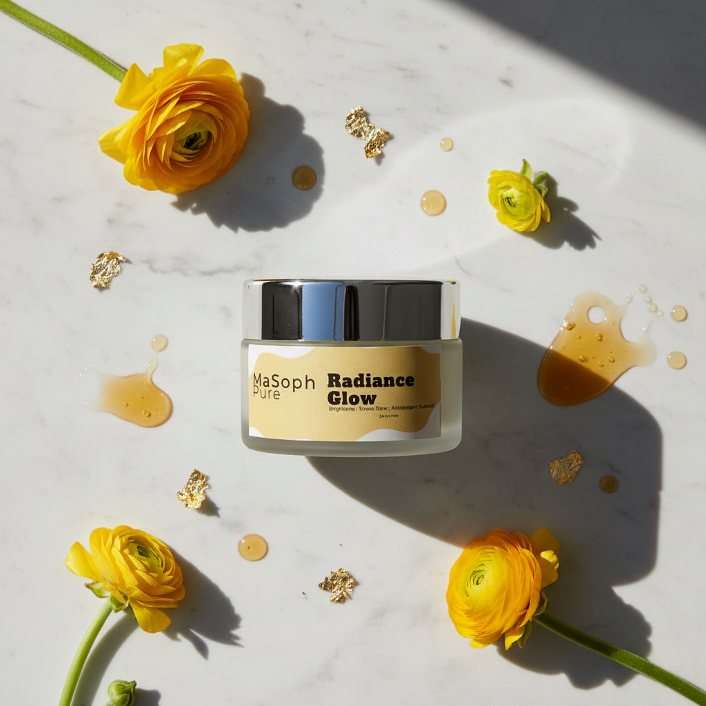 Radiance Glow with golden flowers and honey