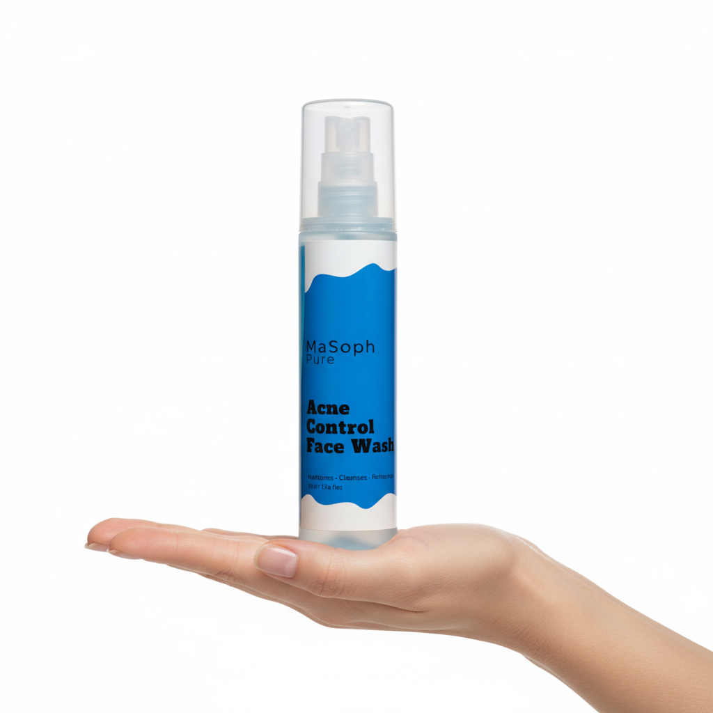 Acne Control Face Wash held in hand