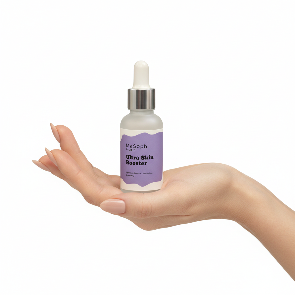 Ultra Skin Booster serum held in hand