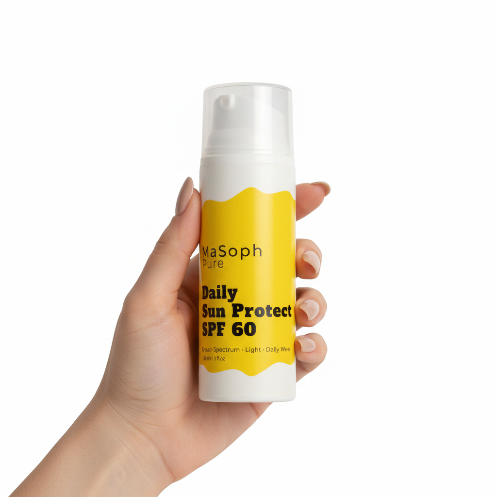 Sun Protect SPF 65+ held in hand